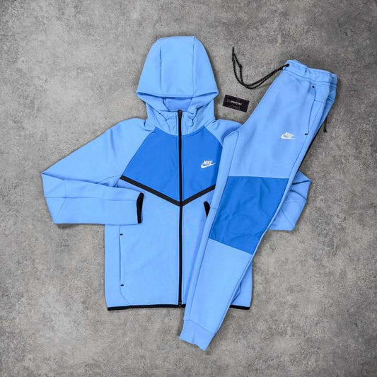 Nike Tech Fleece Men Full Tracksuit - Sky Blue